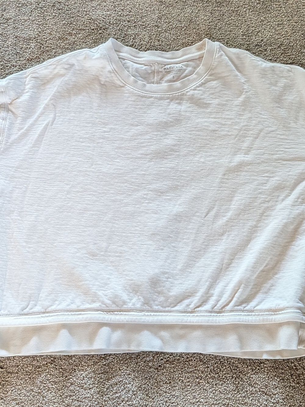 Athleta White Crewneck Shirt. .. Ladies.... Large